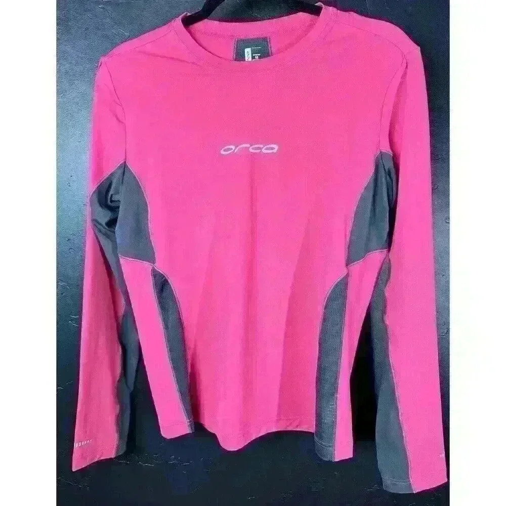 Orca Run Core Long Sleeve Triathlon Base Layer Shirt Womens Pink